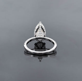 GIOVANNA – 3.5 Carat Pear LGD Ring in 14K White Gold