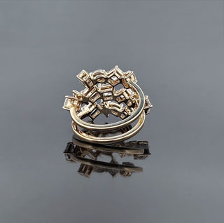 GRISELDA – 3 Carat Mixed Fancy LGD Ring in 14K Yellow Gold