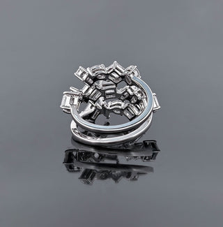 GUINEVERE – 3 Carat Mixed Fancy LGD Ring in 14K White Gold