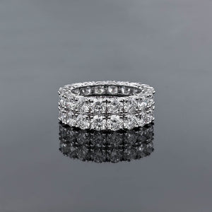 GOSIA – 11 Carat Round Eternity LGD Ring in 10K White Gold