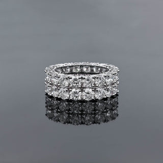 GOSIA – 11 Carat Round Eternity LGD Ring in 10K White Gold