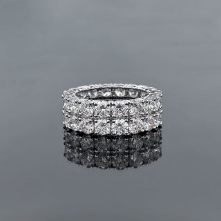 GOSIA – 11 Carat Round Eternity LGD Ring in 10K White Gold