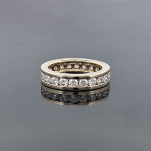 VIVIENNE – 3 Carat Round LGD Ring in 14K Yellow Gold