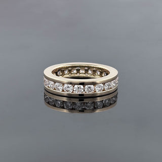 VIVIENNE – 3 Carat Round LGD Ring in 14K Yellow Gold