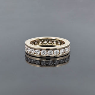 VIVIENNE – 3 Carat Round LGD Ring in 14K Yellow Gold