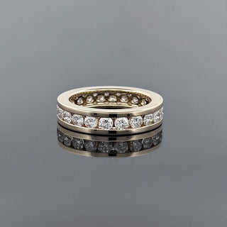 VIVIENNE – 3 Carat Round LGD Ring in 14K Yellow Gold
