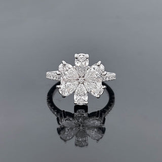 BEATRICE – 2 Carat Pear LGD Ring in 14K White Gold