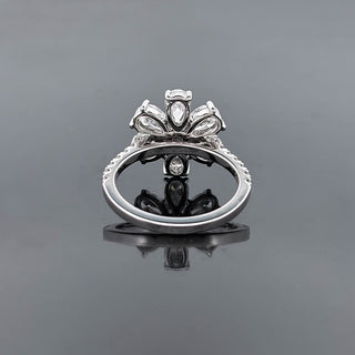BEATRICE – 2 Carat Pear LGD Ring in 14K White Gold
