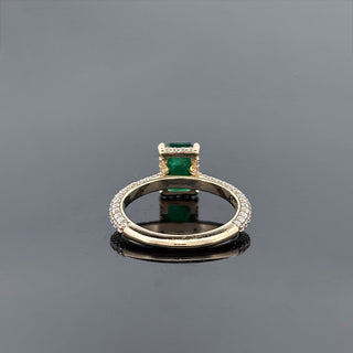 FLORENCIA – 2.5 Carat Emerald LGD Ring in 14K Yellow Gold