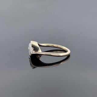 CORINNE – 2 Carat Marquise LGD Ring in 14K Yellow Gold