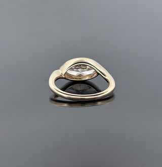 HERMIONE – 2 Carat Marquise LGD Ring in 14K Yellow Gold