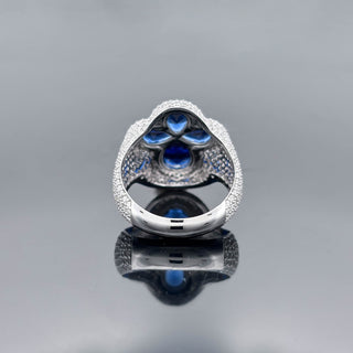 FLORA – Flower Pear Ring in 10K White Gold