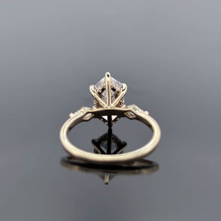 NADIA – 3 Carat Hexagon Modified Step Cut LGD Ring in 14K Yellow Gold