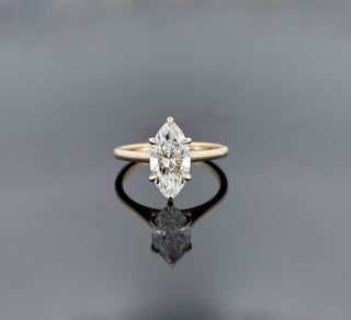 GISELLE – 2 Carat Marquise LGD Ring in 14K Yellow Gold