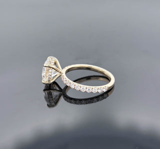 CAMILLE – 5 Carat Round LGD Ring in 14K Yellow Gold