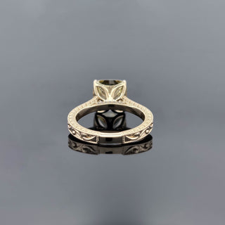 HELENA – 6 Carat Cushion Square LGD Ring in 14K Yellow Gold