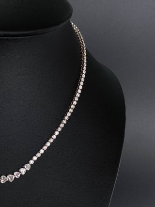 INEZ – 11 Carat Heart LGD Statement Necklace in 14K Rose Gold