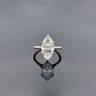 ISLETA – 3.5 Carat Marquise LGD Ring in 14K Yellow Gold