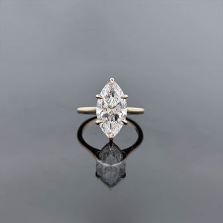 ISLETA – 3.5 Carat Marquise LGD Ring in 14K Yellow Gold
