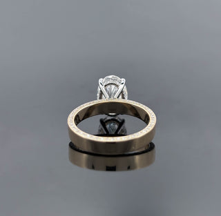 ISOLDE – 3.5 Carat Oval LGD Two-Tone Ring in 14K White & Yellow Gold