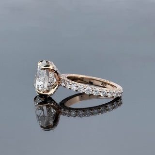 AURELIA – 6 Carat Round Brilliant Diamond Ring in 14K Rose Gold