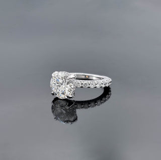 INDRA – 6 Carat Round LGD Ring in 14K White Gold