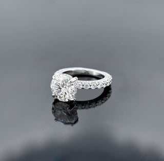 INDRA – 6 Carat Round LGD Ring in 14K White Gold