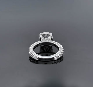 INDRA – 6 Carat Round LGD Ring in 14K White Gold