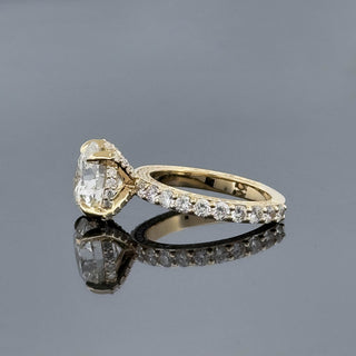 SERAPHINA – 4 Carat Round Brilliant Diamond Ring in 14K Yellow Gold