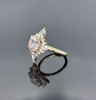 JANISE – 4 Carat Cushion LGD Ring in 14K Yellow Gold