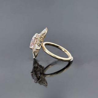 JANISE – 4 Carat Cushion LGD Ring in 14K Yellow Gold