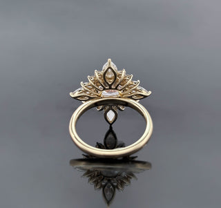 JANISE – 4 Carat Cushion LGD Ring in 14K Yellow Gold