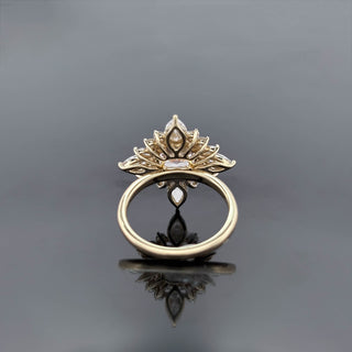 JANISE – 4 Carat Cushion LGD Ring in 14K Yellow Gold