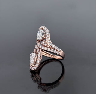 JAYDEN – 3.5 Carat Pear LGD Ring in 10K Rose Gold
