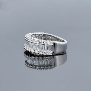 VALENTINA – 2 Carat Baguette Cut Diamond Eternity Ring in 10K White Gold