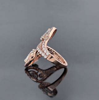 JAYDEN – 3.5 Carat Pear LGD Ring in 10K Rose Gold