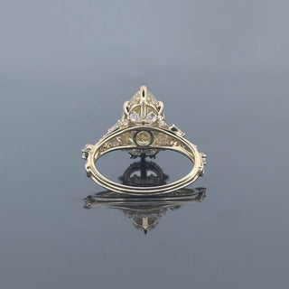 ELYSIAN – 5 Carat Pear Cut Yellow Diamond Ring in 14K Yellow Gold