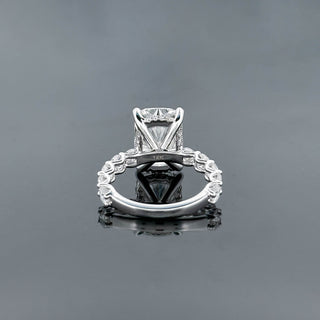 SERAPHINA – 8 Carat Cushion LGD Ring in 14K White Gold