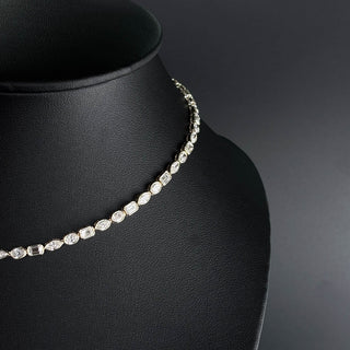 JEREMIAH – 14.5 Carat Fancy Bezel Station Chain LGD Necklace in 14K Yellow Gold