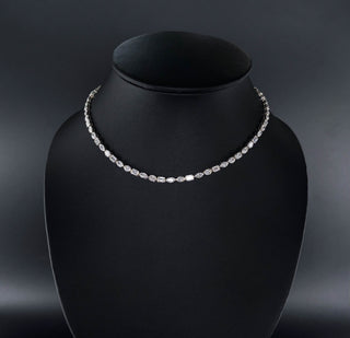JEREMIAH – 14.5 Carat Fancy Bezel Station Chain LGD Necklace in 14K Yellow Gold