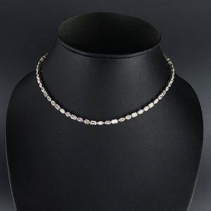 JEREMIAH – 14.5 Carat Fancy Bezel Station Chain LGD Necklace in 14K Yellow Gold