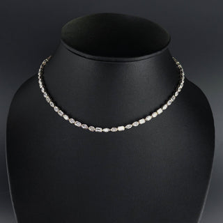 JEREMIAH – 14.5 Carat Fancy Bezel Station Chain LGD Necklace in 14K Yellow Gold