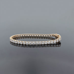 JEANETTE – 8.5 Carat Classic Tennis LGD Bracelet in 14K Yellow Gold
