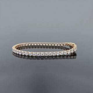 JEANETTE – 8.5 Carat Classic Tennis LGD Bracelet in 14K Yellow Gold