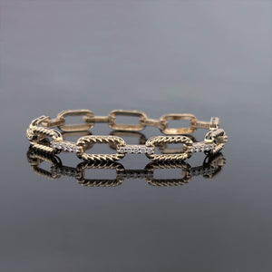 JAYVON – 1 Carat Gold Gap Station LGD Bracelet in 14K Yellow Gold