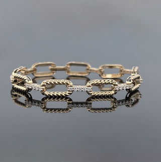 JAYVON – 1 Carat Gold Gap Station LGD Bracelet in 14K Yellow Gold