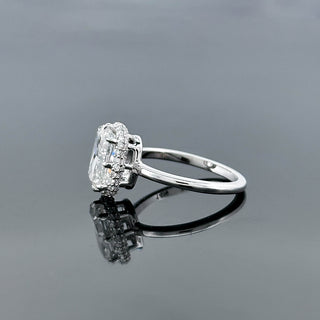 VALERIA – 3 Carat Cushion Cut Diamond Ring in 14K White Gold