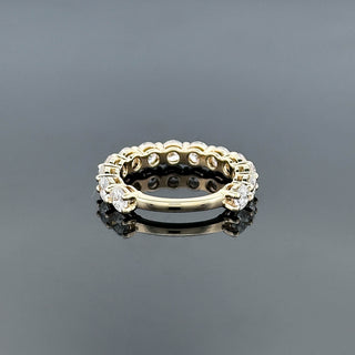 CELESTE – 3 Carat Round Brilliant Diamond Eternity Ring in 10K Yellow Gold