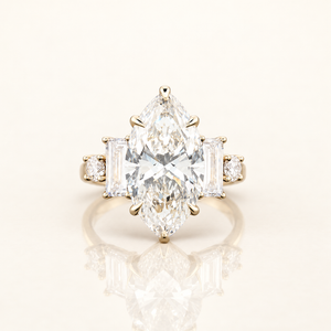 LUCIA — 5.02ct Marquise Baguette and Round Lab-Grown Diamond Ring