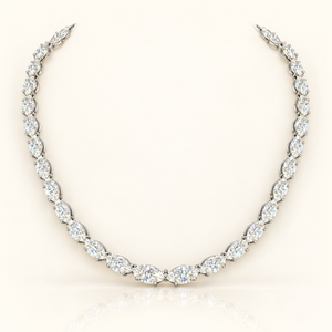 MAREN — 25.83ct Marquise Graduating Lab-Grown Diamond Necklace
